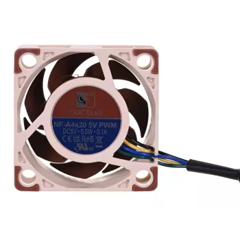 Noctua ventiliatorius NF-A4X20 5V PWM — 40×20 mm, 5 V, 4 kontaktų PWM, 1100–5000 RPM, 9,4 m³/h