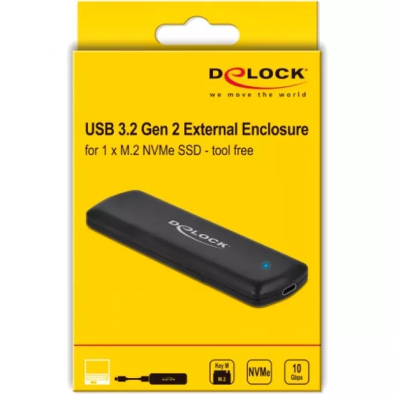 DeLOCK 42615 Juodas M.2 SSD korpusas