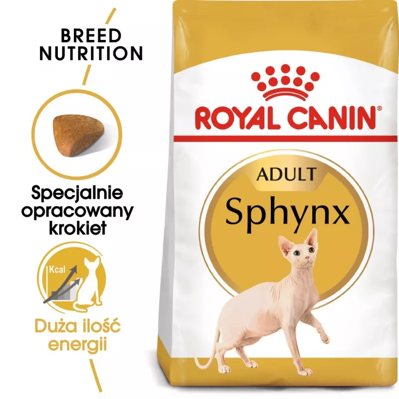 Sausas kačių ėdalas Royal Canin Sphynx Adult 2 kg – kiaulienos skonis