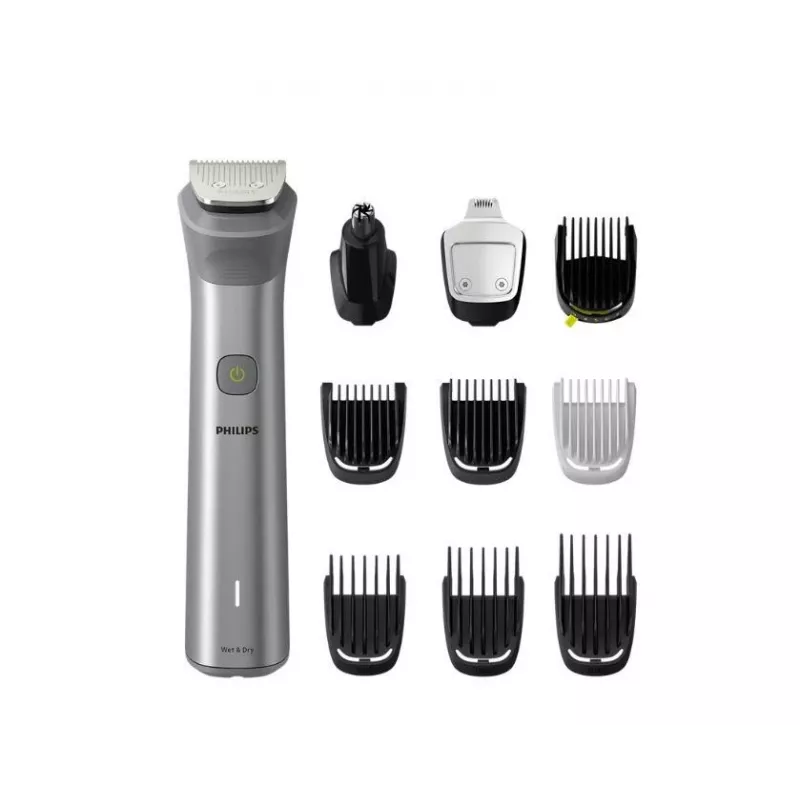 Philips All-in-One Trimmer MG5920/15 Series 5000, Nerūdijantis plienas, 0,5 mm, 1,6 cm, 1 mm, Barzdai, Ausims, Nosiai, Baterija