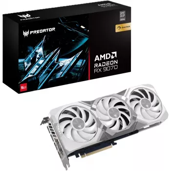 Vaizdo plokštė Acer Predator BiFrost Radeon RX 9070 OC 16GB White Edition