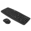 Belaidis klaviatūros ir pelės rinkinys Tellur Basic Black – 2,4 GHz, USB imtuvas, kompaktiškas išdėstymas