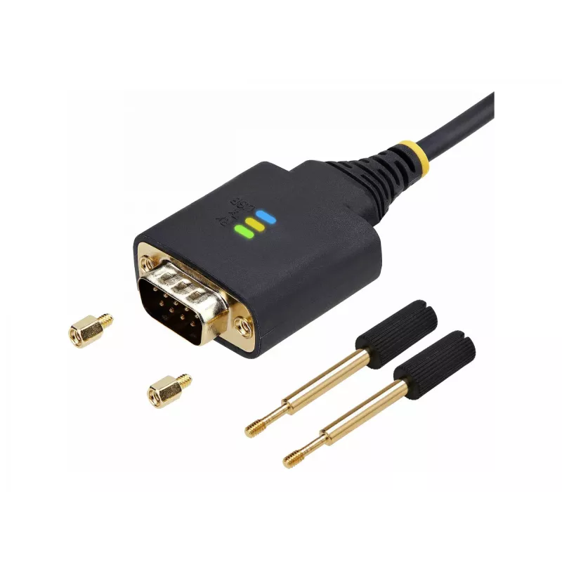 StarTech.com 13ft (4m) 2 prievadų USB į RS232 adapterio kabelis, keičiami DB9 varžtai/veržlės, COM išlaikymas, USB-A į DB9 RS232, FTDI, 4 lygio ESD apsauga, Windows/macOS/ChromeOS/Linux – tvirta TPE konstrukcija