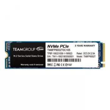Team Group MP33 - SSD - 2TB - Vidinė - M.2 2280 - PCIe 3.0 x4 (NVMe) - Juoda (TM8FP6002T0C101)