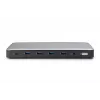 Digitus DA-70918 USB-C dokstacija, 13 prievadų, 3x HDMI, 2x DP, 4x USB-A, 1x USB-C, RJ-45 1GbE, SD, garso lizdas, 150 W