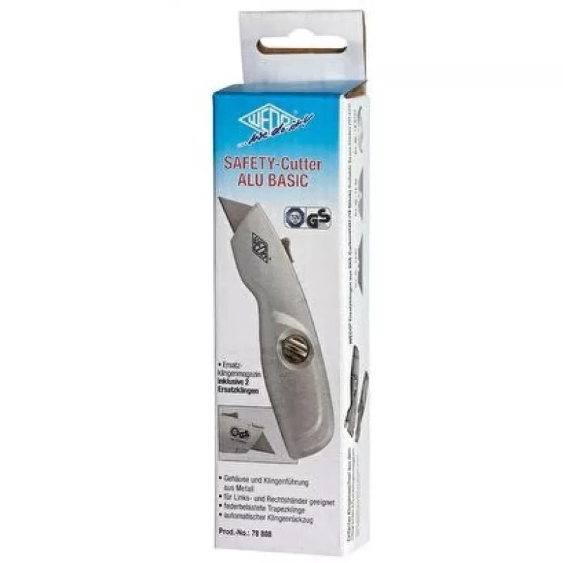 Pjovimo peilis WEDO 78 808 su fiksuotu ašmeniu, aliumininis korpusas, ašmenų plotis 44 mm