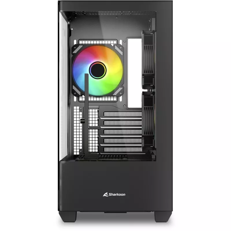 PC korpusas Sharkoon Elite Shark CM100 Tower Micro-ATX, be maitinimo šaltinio, juodas