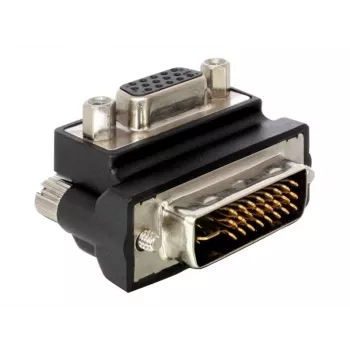 VGA adapteris DeLOCK DVI-I 15-pin FM VGA juodas