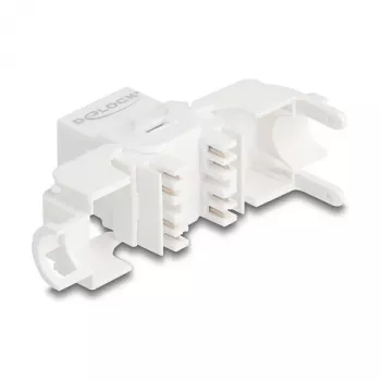 Keystone modulis DELOCK 90722 plokščias RJ-46 baltas, 16×36×20.8 mm
