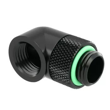 Barrow adapter 90 laipsnių G1/4 AG į G1/4 IG - pasukamas, juodas (TWT90-v2.5 b)
