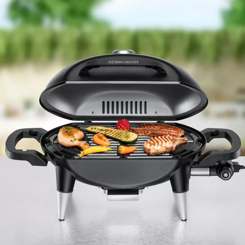 Elektrinis kepsninė ROMMELSBACHER BBQ 4000, 2200 W, 300 °C, stalinė, rūdžių spalvos