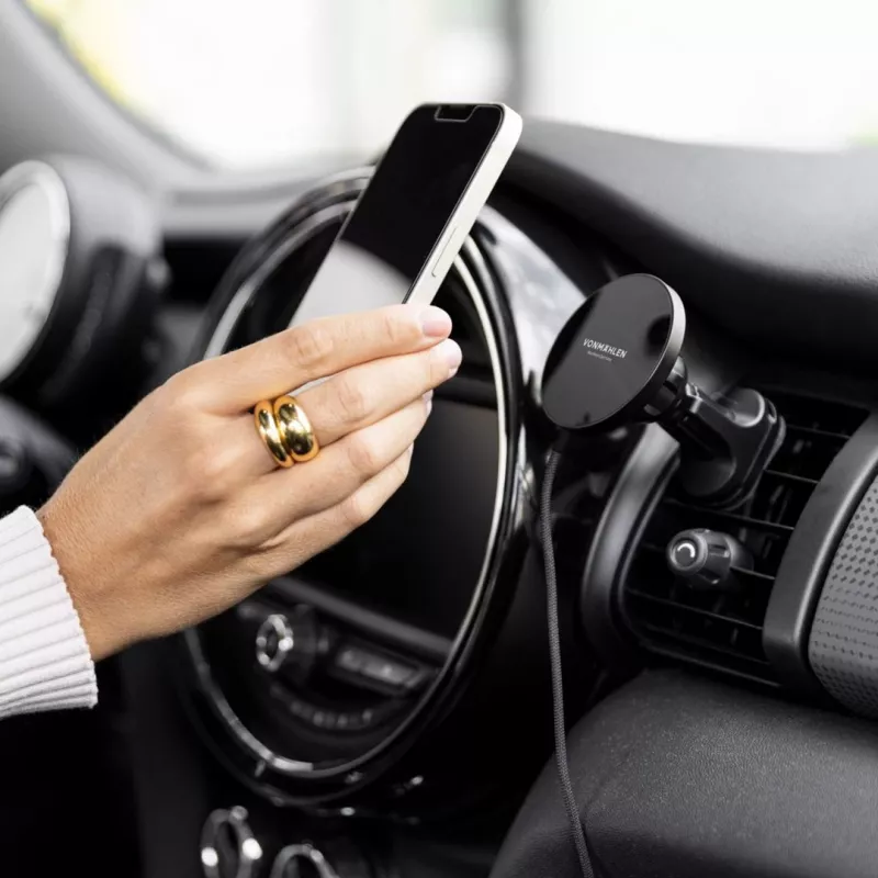 Vonmählen Aura Car magnetinis belaidis automobilinis įkroviklis, juodas