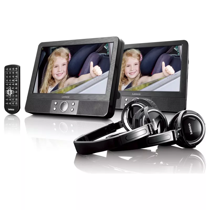 Nešiojamas DVD grotuvas Lenco MES-415, 22,9 cm, 802 x 480 pikselių, juodas