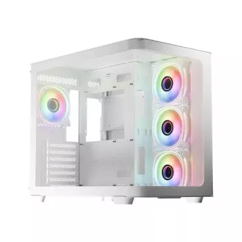 LC-Power Gaming 8001W Pro-Storm Light Midi Tower ATX kompiuterio korpusas, baltos spalvos (LC-8001W-ON)