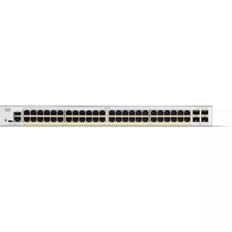 Valdomas tinklo jungiklis Cisco Catalyst 1300-48FP-4X, 48 prievadų GE su pilnu PoE, 4x10GE SFP+