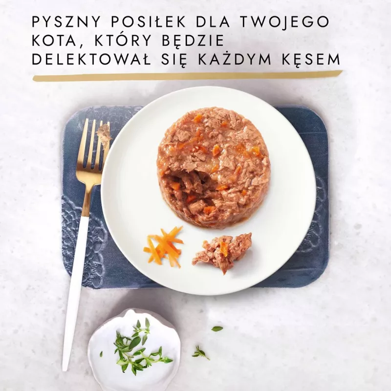 GOURMET GOLD - Sūrus pyragas su vištiena ir morka 85g