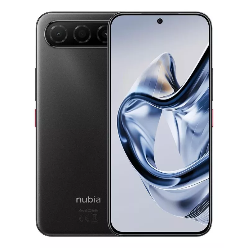 Išmanusis telefonas NUBIA Air 5G — 6,78 colio 1224×2720, Unisoc T8300, 20 GB RAM, 256 GB, 50 MP, 5000 mAh, Dual SIM, IP68/IP69, Juodas