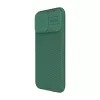 Apsauginis dėklas Nillkin CamShield Pro, skirtas iPhone 16 Pro Max, žalias, su slankiojančiu kameros dangteliu, galinė ir šoninė apsauga