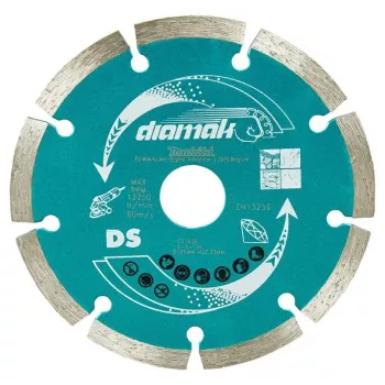 MAKITA deimantinis diskas 125x22,23 mm segmentuotas /10 vnt. betonui, plytai, marmurui