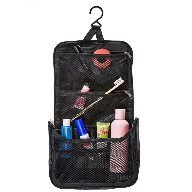 Krepšys tualeto reikmenims DEUTER Wash Center Lite II – kompaktiškas kabinamas prausimosi krepšys, juodas