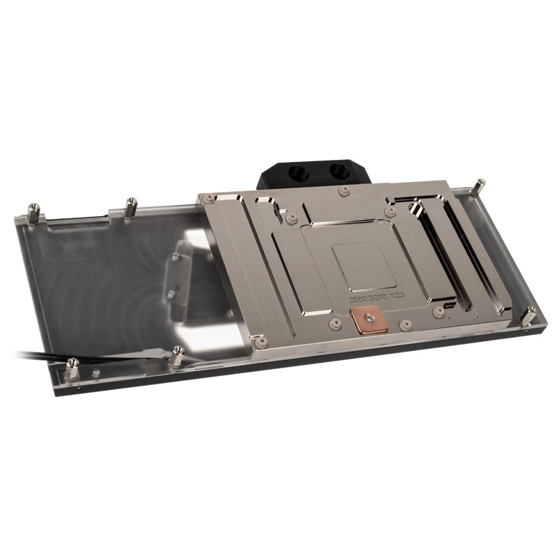 Vandens aušintuvas Watercool Heatkiller V, skirta RTX 3080/3090 EVGA XC3, ARGB – Nikelis + Acetalas, juoda
