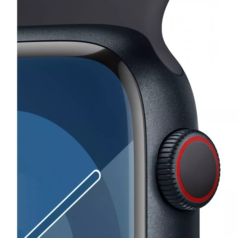 APPLE Watch Series 9 GPS + Cellular 45mm Midnight Aliuminio korpusas su Midnight Sport juostele - M/L (MRMD3QF/A)