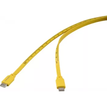 Renkforce USB 2.0 laidas, USB-C kištukas – USB-C kištukas, geltonas, metrinis žymėjimas (RF-6721074)