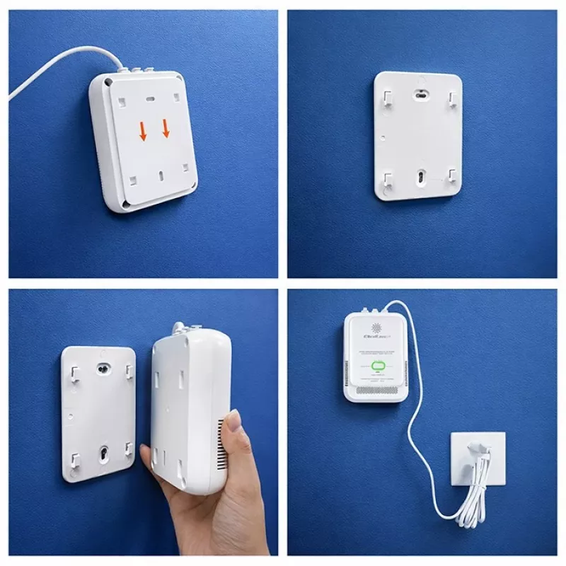 Dujų nuotėkio detektorius QOLTEC 52652 – propano/butano (LPG) jutiklis, 85 dB signalas, LED indikatorius