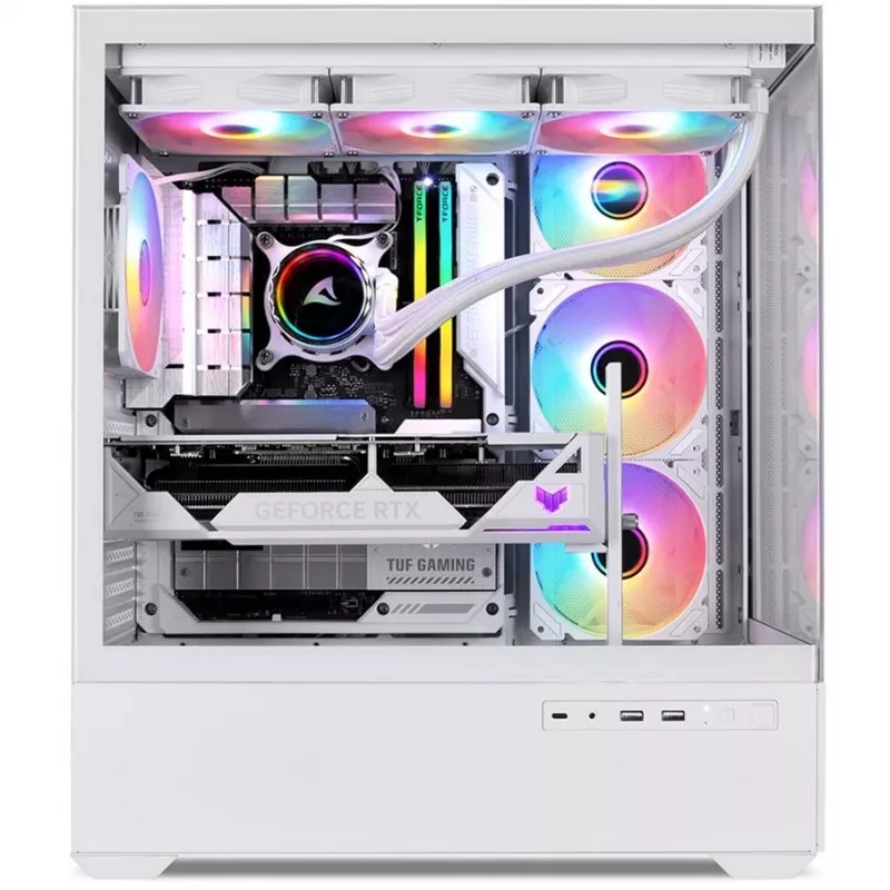 PC korpusas Sharkoon AK6 RGB, ATX, baltas