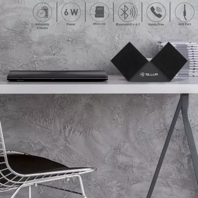 Nešiojamas garsiakalbis Tellur Bluetooth Speaker Nyx Black