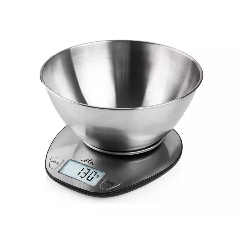Elektrinės virtuvinės svarstyklės ETA Dori nerūdijančio plieno, 5 kg talpa, 1 g tikslumas