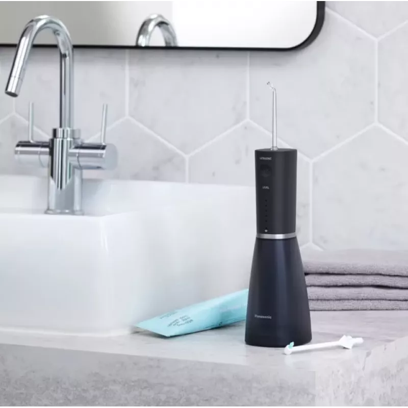 Panasonic Oral irrigatorius EW-DJ86-K503 | Belaidis | 200 ml | 2 antgaliai | Juoda