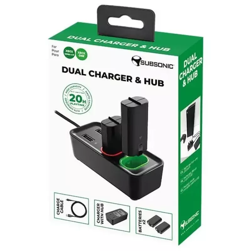 Įkrovimo rinkinys Subsonic SA5704 su baterijomis Xbox One, Series S, X