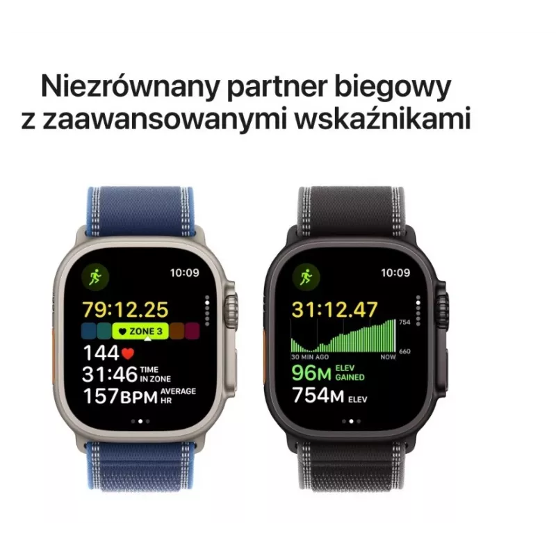 Išmanusis laikrodis Apple Watch Ultra 3 GPS + Cellular 49 mm juodas titano korpusas su juodos spalvos titano Milano apyranke (vidutinė)