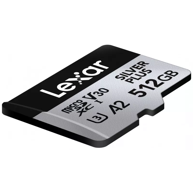 Flash atminties kortelė Lexar 512 GB UHS-I microSDXC SILVER PLUS