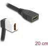 DeLOCK Keystone modulis HDMI lizdas-lizdas 90° kampu 8K 60 Hz 20 cm juodas
