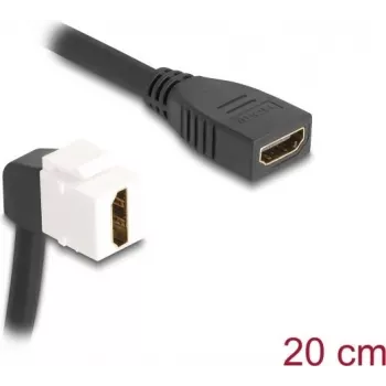 DeLOCK Keystone modulis HDMI lizdas-lizdas 90° kampu 8K 60 Hz 20 cm juodas