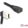 DeLOCK Keystone modulis HDMI lizdas-lizdas 90° kampu 8K 60 Hz 20 cm juodas