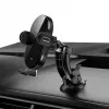 Automobilinis indukcinis telefono laikiklis usams US-CD131 15W automatinis užspaudimas, montuojamas ant priekinio stiklo ir prietaisų skydelio