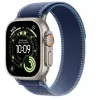 Išmanusis laikrodis Apple Watch Ultra 3 GPS + Cellular 49mm Natural Titanium dėklas Mėlyna/Ryškiai mėlyna Trail Loop S/M
