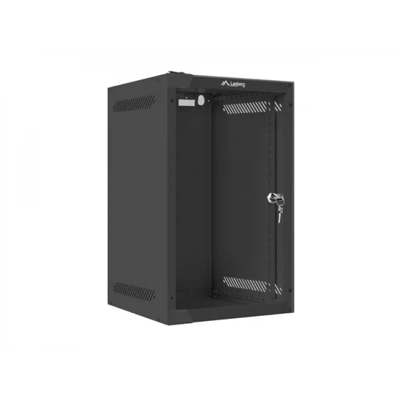 Sieninis stovas LANBERG WF10-2309-10B 9U, 469×280×310 mm, 10 colių gylis, juodos spalvos, IP20
