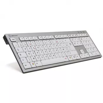 Klaviatūra Logickeyboard SKB-AJPU-FR Universal USB AZERTY prancūziška aliumininė balta