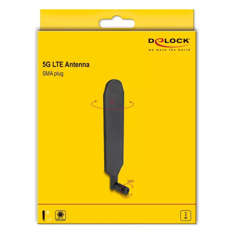 Kryptinė antena DeLOCK 90102 SMA 3 dBi