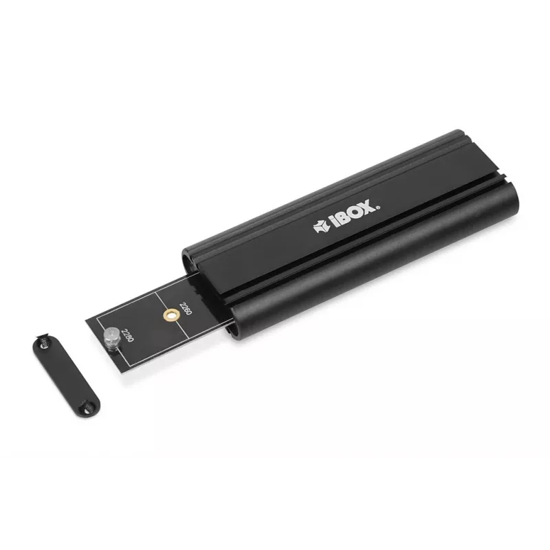 Išorinis SSD dėklas IBOX HD-07, skirtas 1x M.2 diskui, USB 3.2 Gen 2 (10 Gbit/s), USB-C, juodas