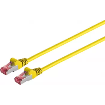 Tinklo jungiamasis kabelis ShiverPeaks S/CONN Cat6A S/FTP PIMF be halogenų, geltonas, 0,5 m