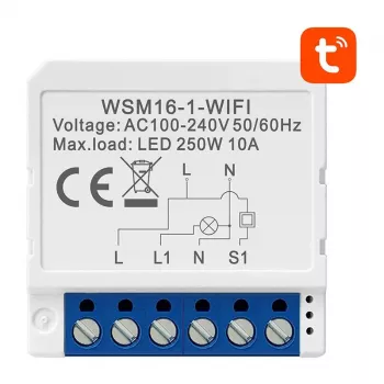 Belaidis Wi-Fi jungiklis Avatto WSM16-W1 — nuotolinis valdymas namų automatizavimui