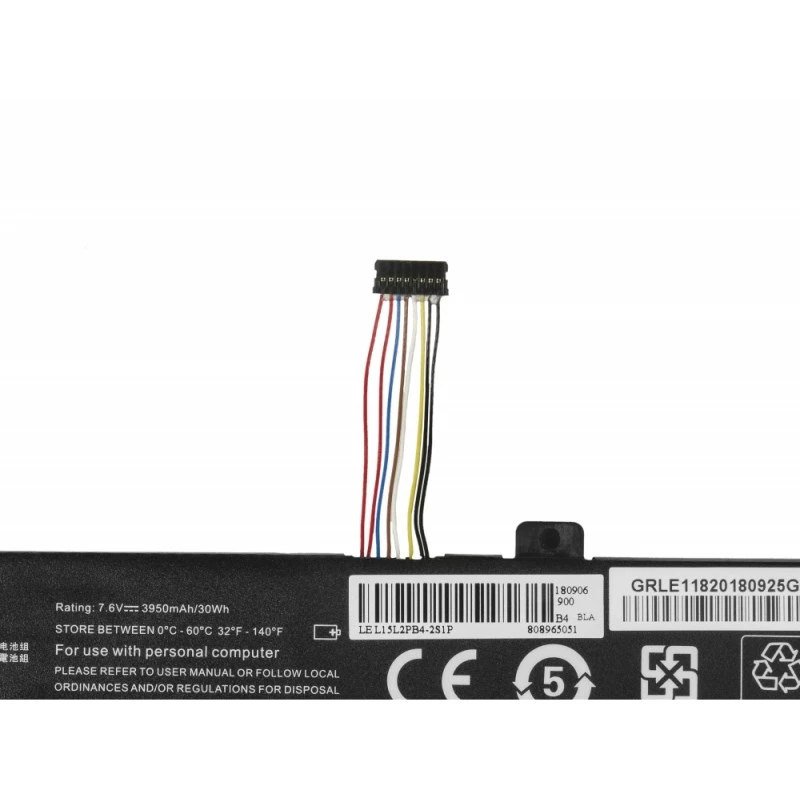 Baterija Green Cell LE118, skirta Lenovo Ideapad 310-15 (7,6 V, 3500 mAh, 4 elementai, LiPo, juoda)