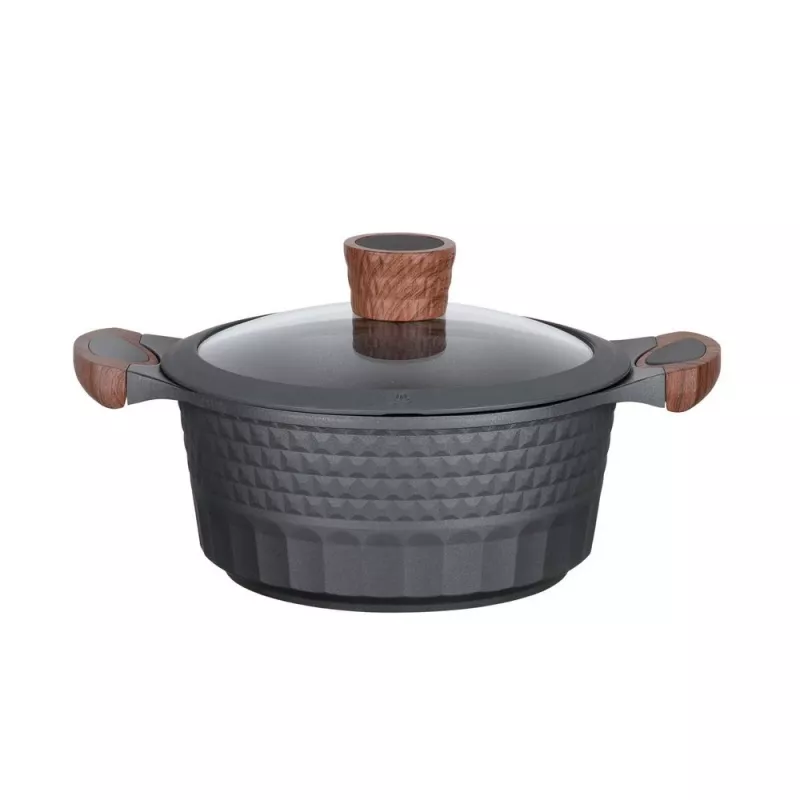 Puodas Resto Kitchenware Capella 2,6 L apvalus juodas medis