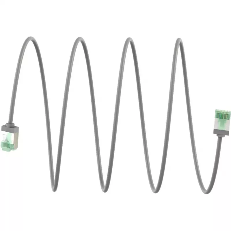 Goobay Ultra-Flexible CAT 8.1 Patch Cable slim U/FTP pilkas - ypač trumpas kištukas 99,9% (74349)