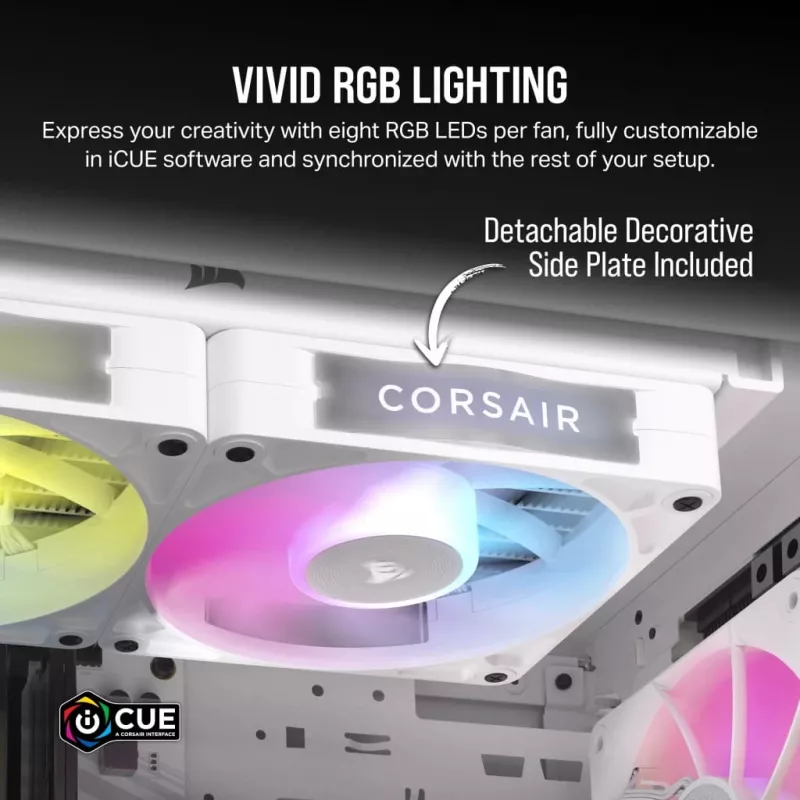 Ventiliatorius Corsair iCUE LINK RX120 RGB baltas